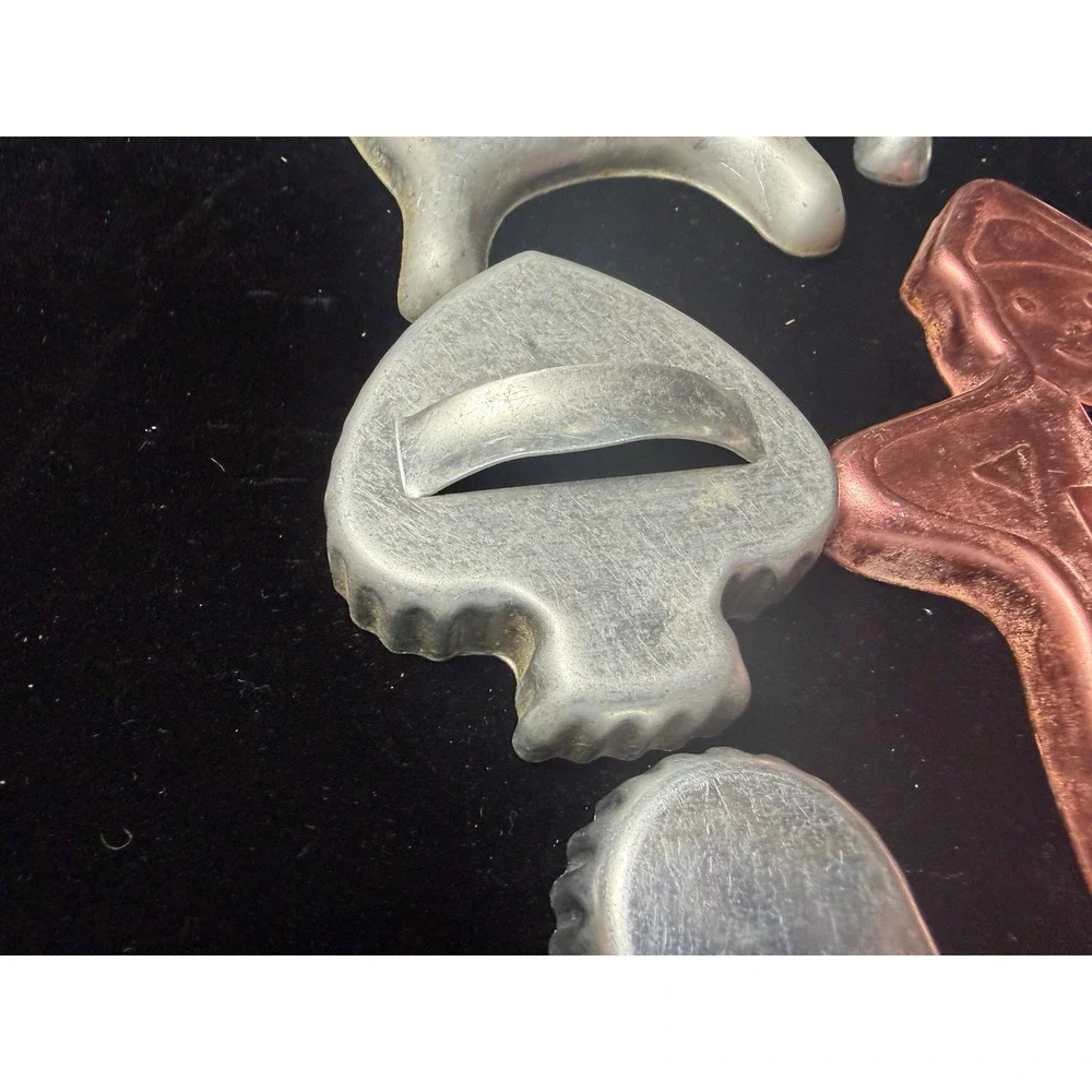 Vintage Aluminum Cookie Cutters Set of 11 Horses Gingerbread Men Bird Card Suits
